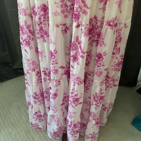 Aqua Pink and White Floral Dress - NWOT - Picture 4 of 10